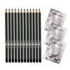 Italia Deluxe 12 pcs Eyeliner Pencil, Ultra Fine, Creamy, High-pigmented,