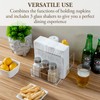 MyGift Premium Clear Acrylic All-In-One Napkin Holder and Salt &