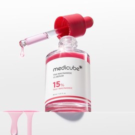 MEDICUBE TXA Niacinamide 15 Serum, Sérum Facial Coreano con 15% TXA + Niacinamida, para Luminosidad, Tono Desigual y Marcas Visibles, 30 ml