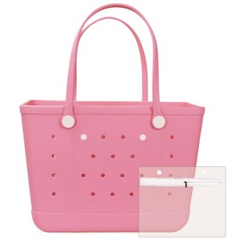 X Large Beach Bag, Oversized Rubber Beach Bag, Washable Open Tote Bag Durable Tote Travel Bags for Outdoor Sport