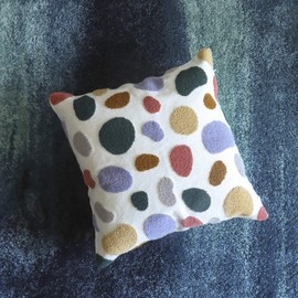 VANNCIO Modern Colorful Throw Pillow Cover, Texture Embroidered Pillowcase with Mid Century Accent for Home Couch Sofa Beds Decoration, Simple Geometric Cushion Sham, 1 PCS