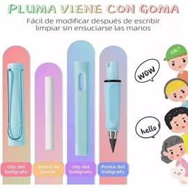 Infinito 12 Lápices Infinito Mágico Borrador Varios Colores Mayoreo