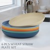 Homienly Deep Plates 6 PCS Reusable Dinner Plates Alternative for