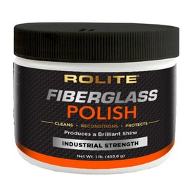 Rolite Fiberglass Polish, 1 lb, 6 Pack, Removes Water Spots, Staining, Oxidation, Hairline Scratches from Boats, Clearcoat, Acrylic, Polycarbonate, 6 Pack for Fiberglass Restoration