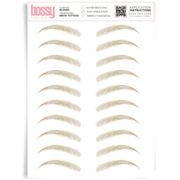 Brows by Bossy Studio & Co Temporary Eyebrow Tattoos Waterproof