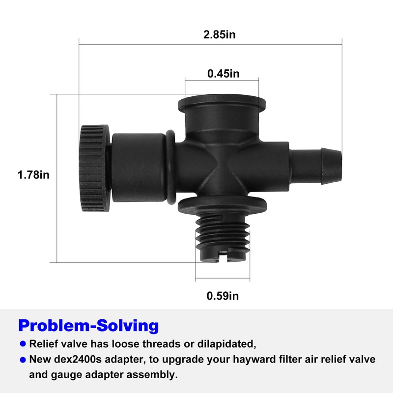 DEX2400S Filter Air Gauge Relief Valve Assembly Replacement Hayward Air