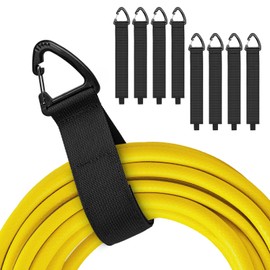 Verlängerungskabel Organizer & Aufhänger 8 Stück Flexible Klettband mit Dreieckschnalle, Klett Kabelbinder Wiederverwendbar für Ordnen von Seile Kabel Schläuche in Garage und Werkstatt