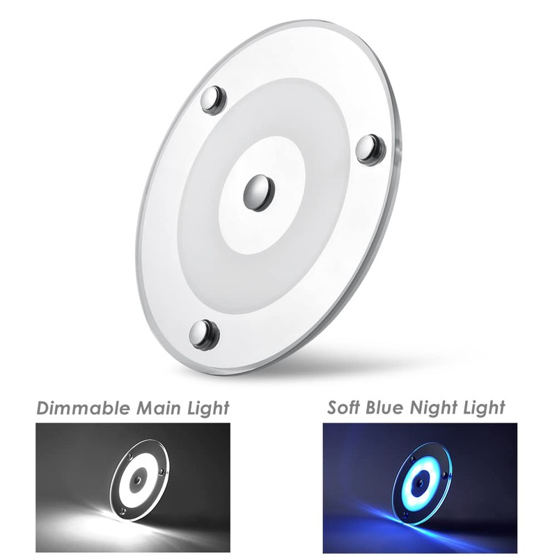Obeaming 2 x 12V LED Panel Ceiling Light Campervan 120mm
