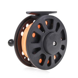 GudGmtoy Fly Reel, Gla 7/8 5/6 Fly Fishing Reel With Line Left/Right Hand, With Fishing Lines, Fly Fishing Accessories (Orange)