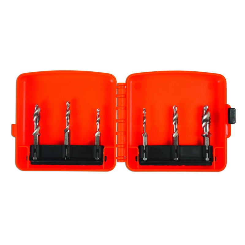 Laser 6569 Drill, Tap & Deburr Bit Set 6pc