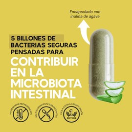MegaBiotic Probióticos | 5 Billones UFC, 11 Cepas | Prebióticos, Inulina de Agave, Lactobacilos y Aloe Vera | 30 Cápsulas para Mujeres y Hombres.