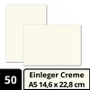 Gustav Neuser 50 x Simple Insert Paper for A5 Folding