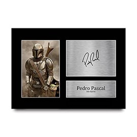 HWC Trading A4 Pedro Pascal The Mandalorian Gifts Printed Signed Autograph Picture for TV Show Fans