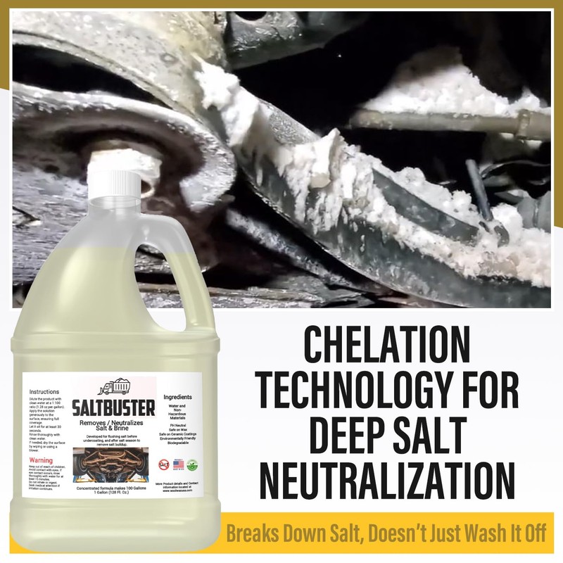 woolwax SALTBUSTER Salt & Brine Remover/Neutralizer for Auto & Trucks,
