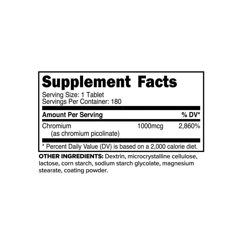 프리마포스 크롬 피코리네이트 1000mcg 180 타블렛 1병 Primaforce Chrome Picolinate