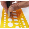 Uchida Template No.116M Circular Ruler with Ink Edge 1-843-0016