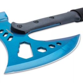 Ridge Runner 18” Tactical Axe and Multi-Tool Hammer Blue, Camping & Survival Axe