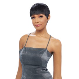 VANESSA Vixen Collection Premium Human Hair Luxurious Wig Short Length Straight Style with Bang Full Cap Soft Touch & Renowned - HH CECI (1)