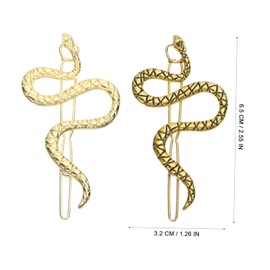 Hair Clip - 4Pcs Golden Snake Hair Accessories Vintage Metal Hairpins for Women Creative Jewelry