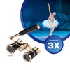 Aomekie Theatre Opera Glasses with Handle 3X25 Compact Folding Binoculars