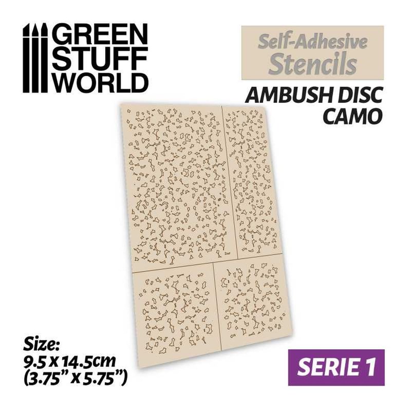GREEN STUFF WORLD GSWD-10739 Green Stuff World Stencil Sheet Ambush