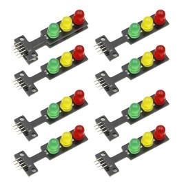 8 x LED Traffic Light Module, 3.3-5 V, 8 mm, Creative DIY Mini Traffic Light Compatible with Arduino