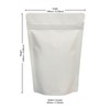 RIGHTPAK White Matt Stand Up Pouches with Resealable Zipper &