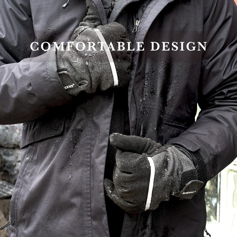 Isotoner Men's Tech Stretch Glove with Velcro Closure