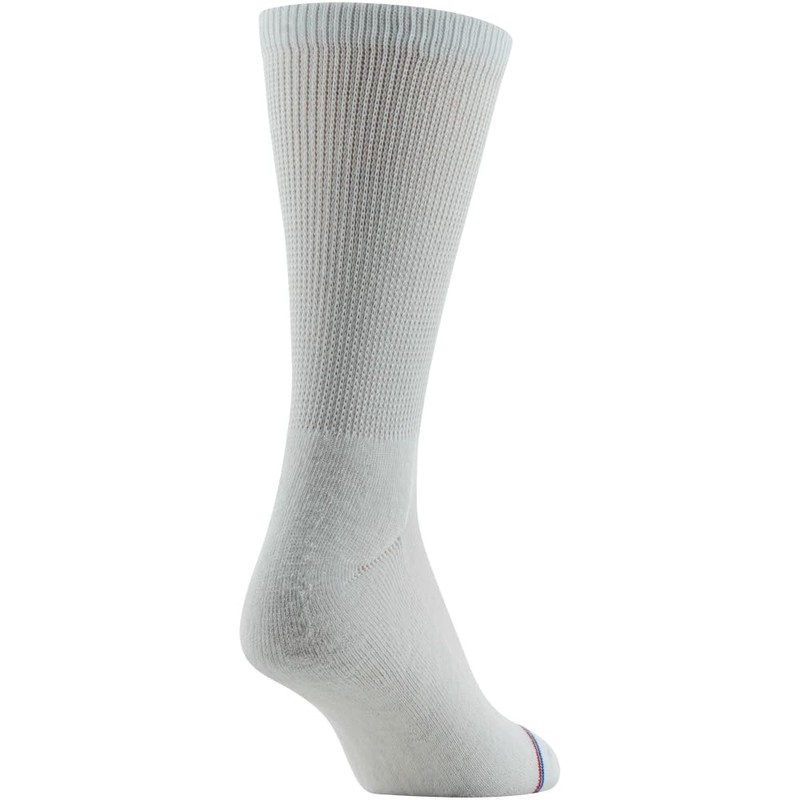 MediPeds Men's COOLMAX Crew Socks, 4-Pack Sockshosiery, white, Shoe Size: