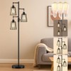 PESRAE Dimmable Industrial Floor Lamp, Farmhouse Floor Lamp Standing Lamp