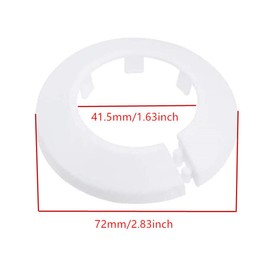 4 PCS Wall Flange outer diameter flange Easy Installation Plastic Radiator Escutcheon Water Pipe Drain Line Cover Collar Wall Pipe Cover Decoration Pipe Collars,Pipe Collar (40mm, White)