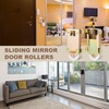 Therwen 4 Pcs 2-5/16 Inch Sliding Mirror Closet Door Roller