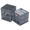 Udotry 18 L Gray Plastic Collapsible Crates, Stackable Plastic Milk