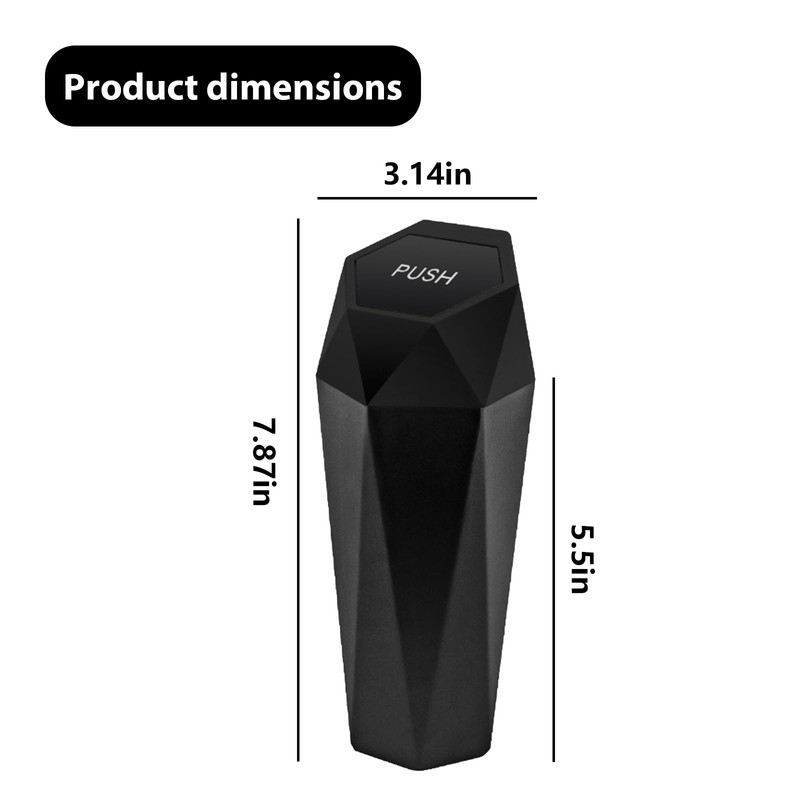 IUSOT Car Bin, Mini Car Bin, Car Trash Can with