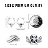 Owl Hoop Earrings for Women 925 Sterling Silver Animal Girls