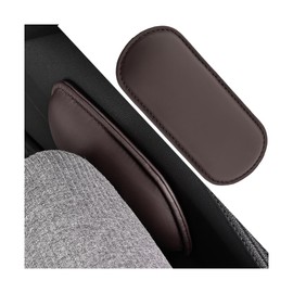 Mandark Car Knee Cushion Pad, Leather Memory Foam Vehicle Door Armrest Pillow for Leg Elbow, Comfort Auto Interior Center Console Thigh Support Mat Accessories, Universal for Most Cars (Brown)