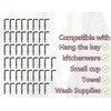 Lhbwhiz Pack of 50 Screw Hooks, Mini L-Shaped Hooks for