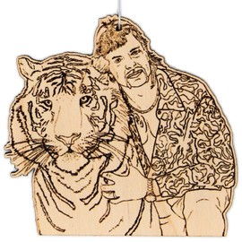 Tiger King Christmas Ornament | Joe Exotic Handmade Wood Rear-View Mirror Hanger