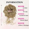 Elvirgel 5 Stück Unordnung Haar Chun Scrunchies Haarverlängerung Lockig Kunsthaar