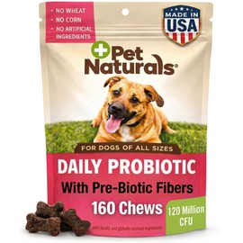 Pet Naturals Daily Probiotic Soft Chews for Dogs, Digestive and Immune Support Supplement, 1 Billion CFU Per Chew, Duck, 160 Count