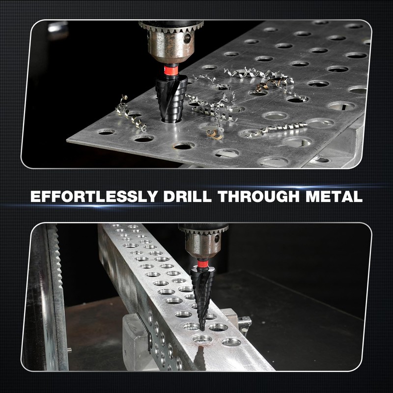 EZARC M35 Cobalt Step Drill Bit for Metal, 3/16"-7/8", 5/16"