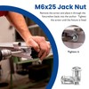 Ahvqevn 20pcs M6x25 Jack Nut Car Metal Screw Petal Nut