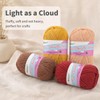 Jaciensh Soft Chenille Crochet Yarn, 6x50g Fluffy Plush Knitting Wool,