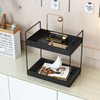 KINGBERWI 2 Tier Bathroom Counter Organizer, Standing Vanity Organizer Shelf