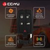 cciyu 2 X Flip Key Fob Uncut Blade (SHELL CASE)