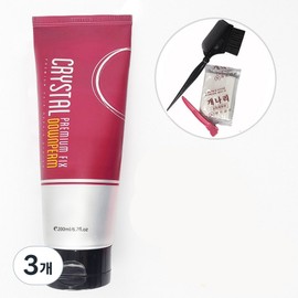 Men's self-down perm for floating hair, fixing the side hair, completed in 10 minutes, one-touch cream crystal, 3 pieces, 200ml / 남자 셀프 다운펌 뜨는머리 옆머리 고정 10분완성 원터치 크림 크리스탈, 3개, 200ml