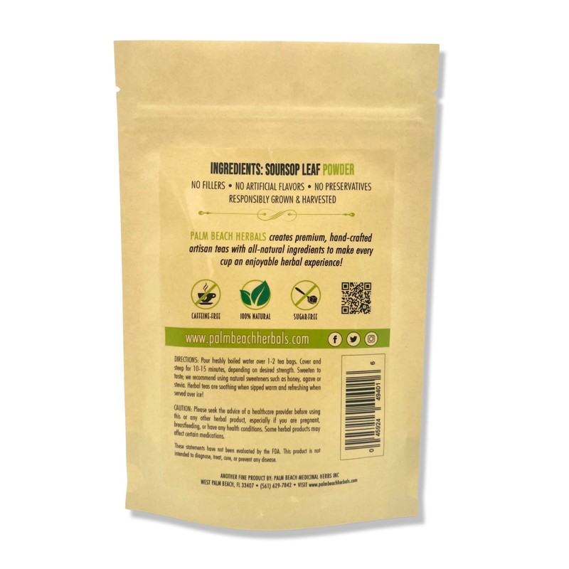 Palm Beach Medicinal Herbs - Soursop Leaf Tea - Pure