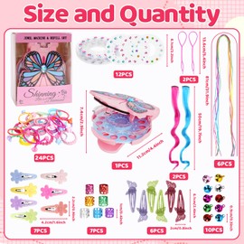 Libershine Hair Bedazzler Kit with 180 Rhinestones, Hair Glitter Rhinestones Machine for Children and Adults, Creative Hair Diamond Styler for DIY Hairstyles, Hair Accessories & Accessories, Gifts