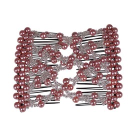 LOVEF 1Pcs Multifunction Easy Magic Hair Comb Stretchy Beaded Hair Comb in Small Beads Hairpin Plate Hair