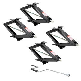 Tough Grade 2500lb 24" RV Scissor Jack with Handle (4 Pack)